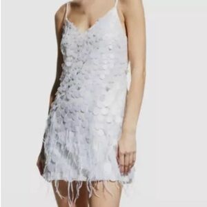 LIKE NEW Ramy Brook Rina White & Sequin Dress